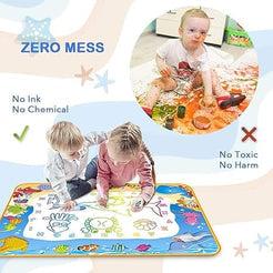 AquaLuxe Grand Water Art Mat | Extra grote magische tekenmat voor kinderen die creativiteit en eindeloos plezier inspireert