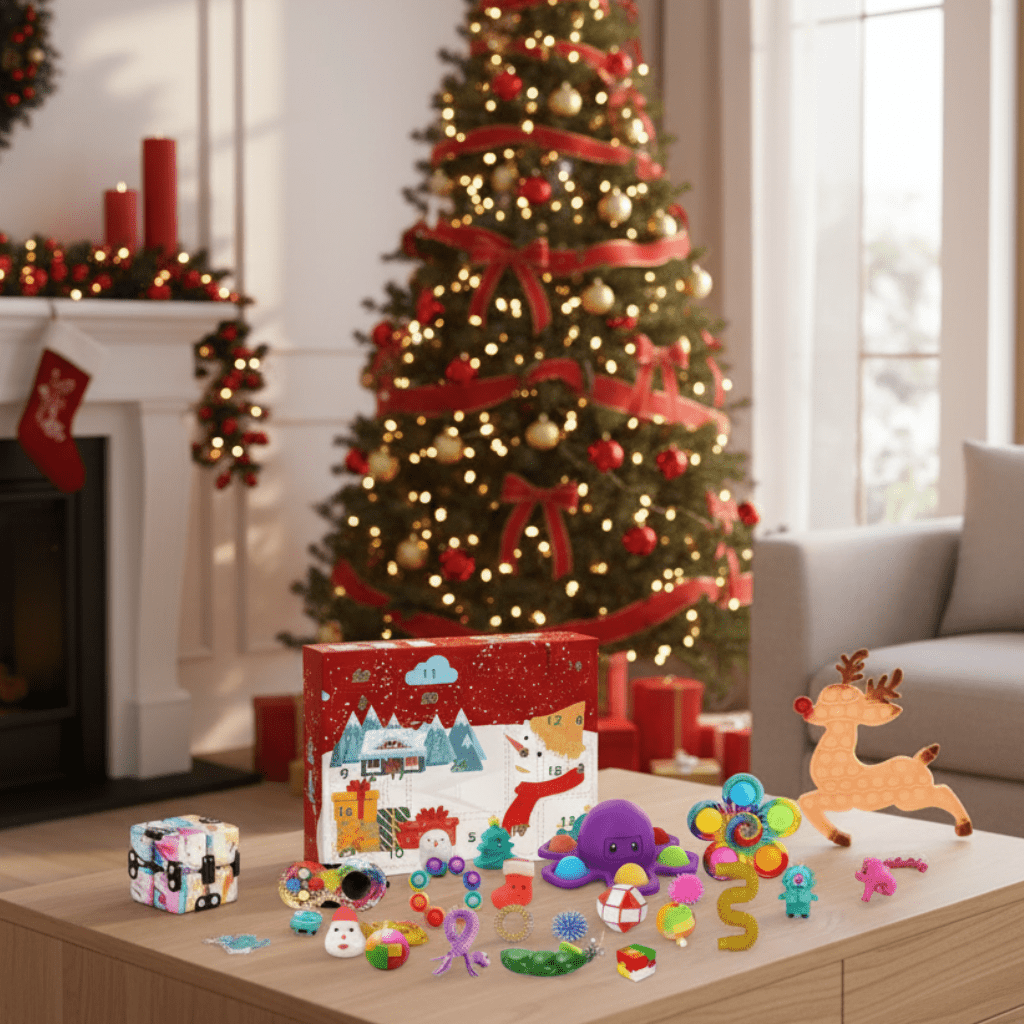 Fidget Adventskalender voor Kinderen – 24 Dagen Vol Sensorisch Speelgoed en Pop It Verrassingen