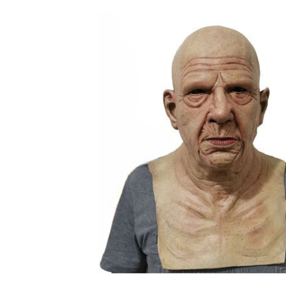 Realistische Oude Man Masker voor Halloween – Griezelig Latex Kostuumaccessoire
