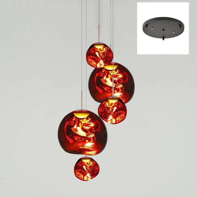 Meervlamige Hanglamp | Sculpturaal Melt Ontwerp