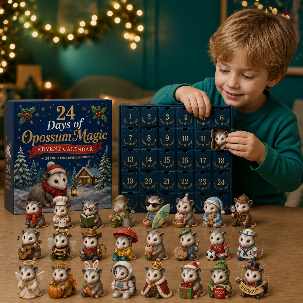 Opossum Adventskalender – 24 Dagen Vol Schattige Opossum Figuren