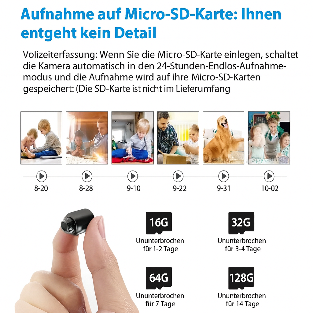 Mini Bewakingscamera WLAN Nachtzicht Bewegingsdetectie