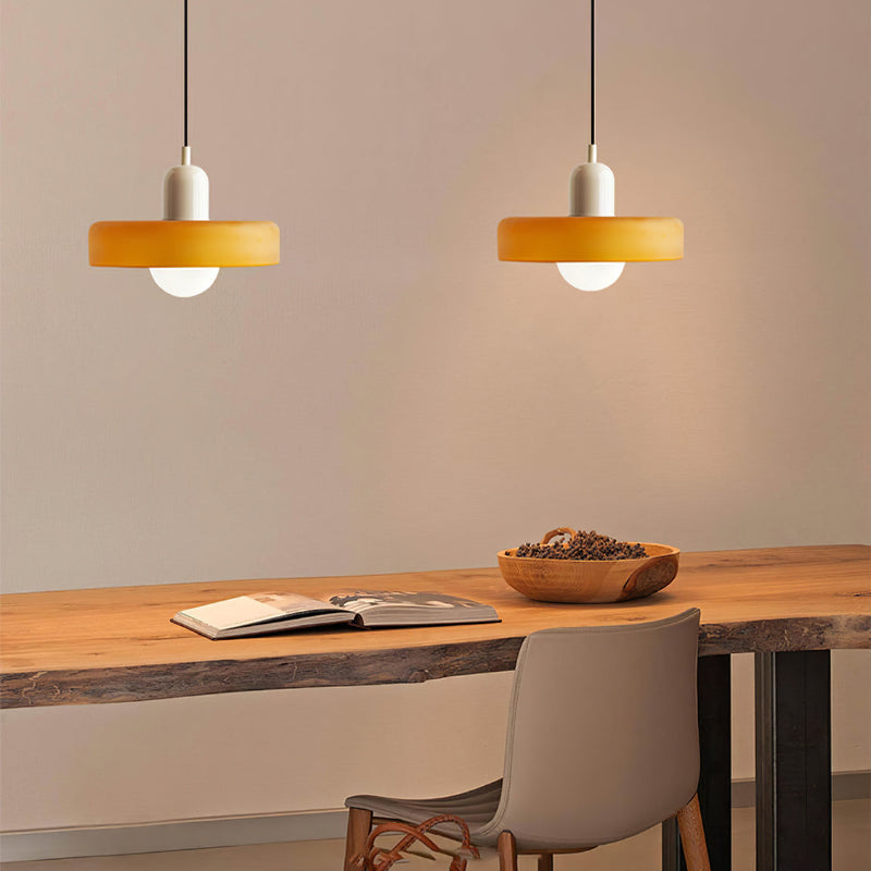 Bauhaus Hanglamp in Gekleurd Glas