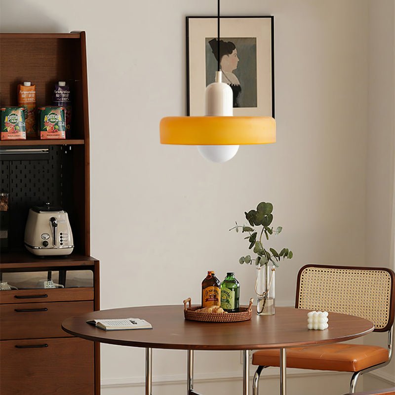 Bauhaus Gekleurde Glazen Hanglamp voor Moderne Interieurs