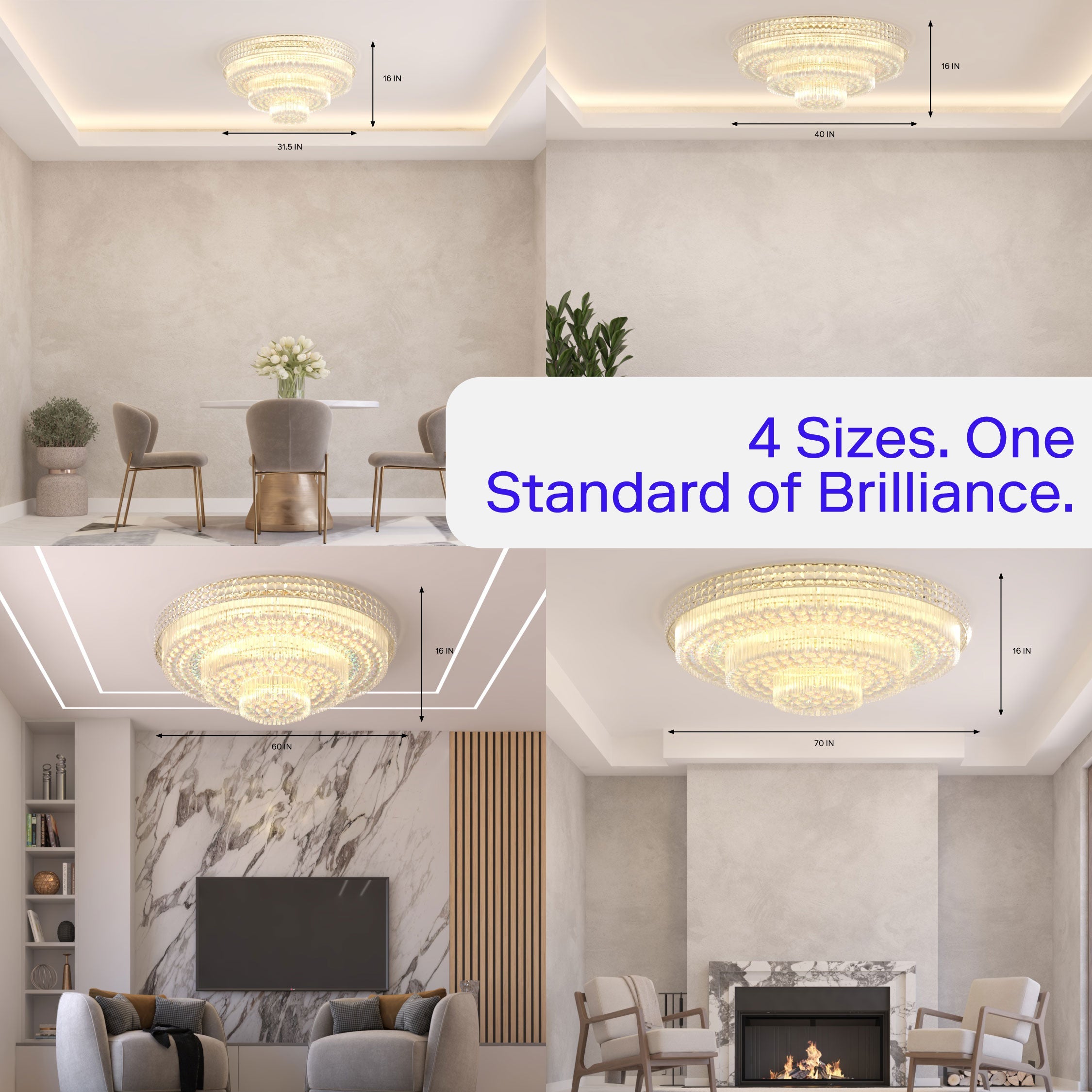 Multi Tier Kristallen Kroonluchter