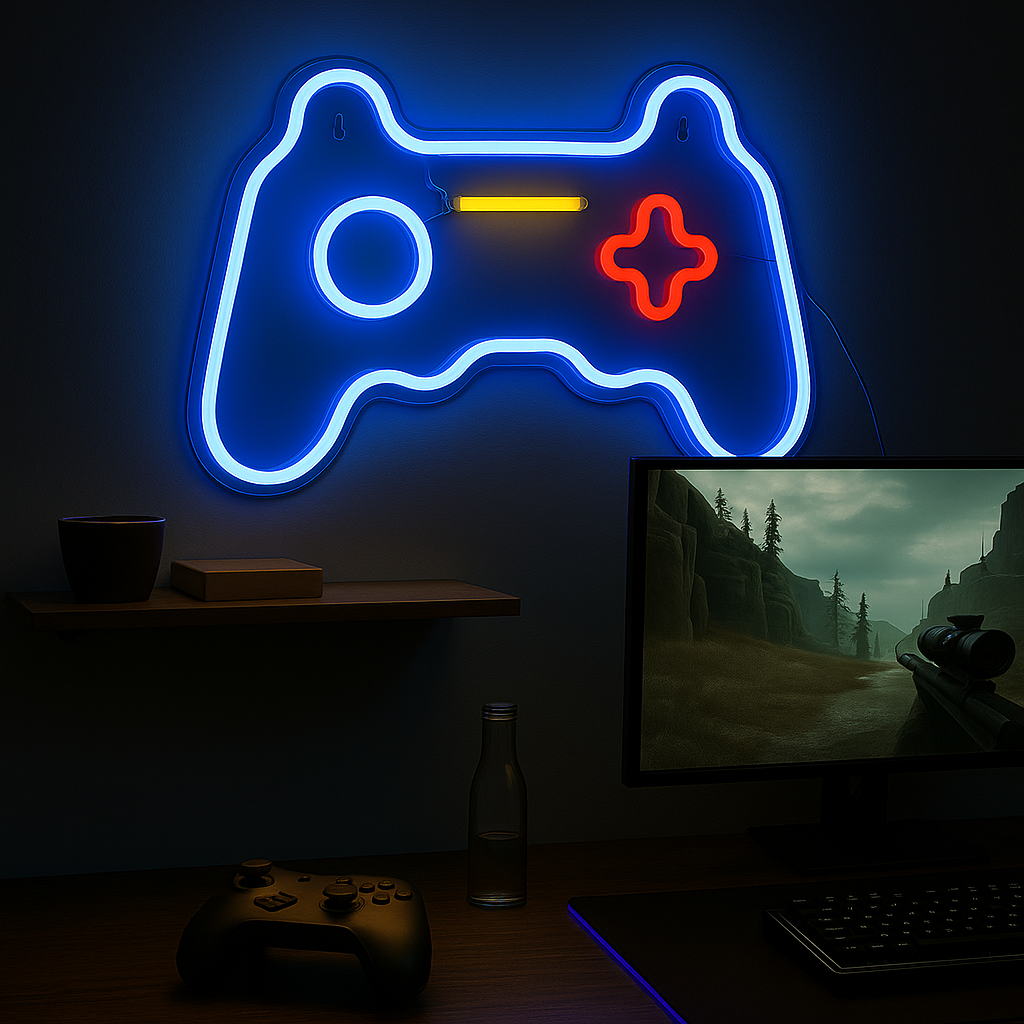 Joystick Neon Wandlamp