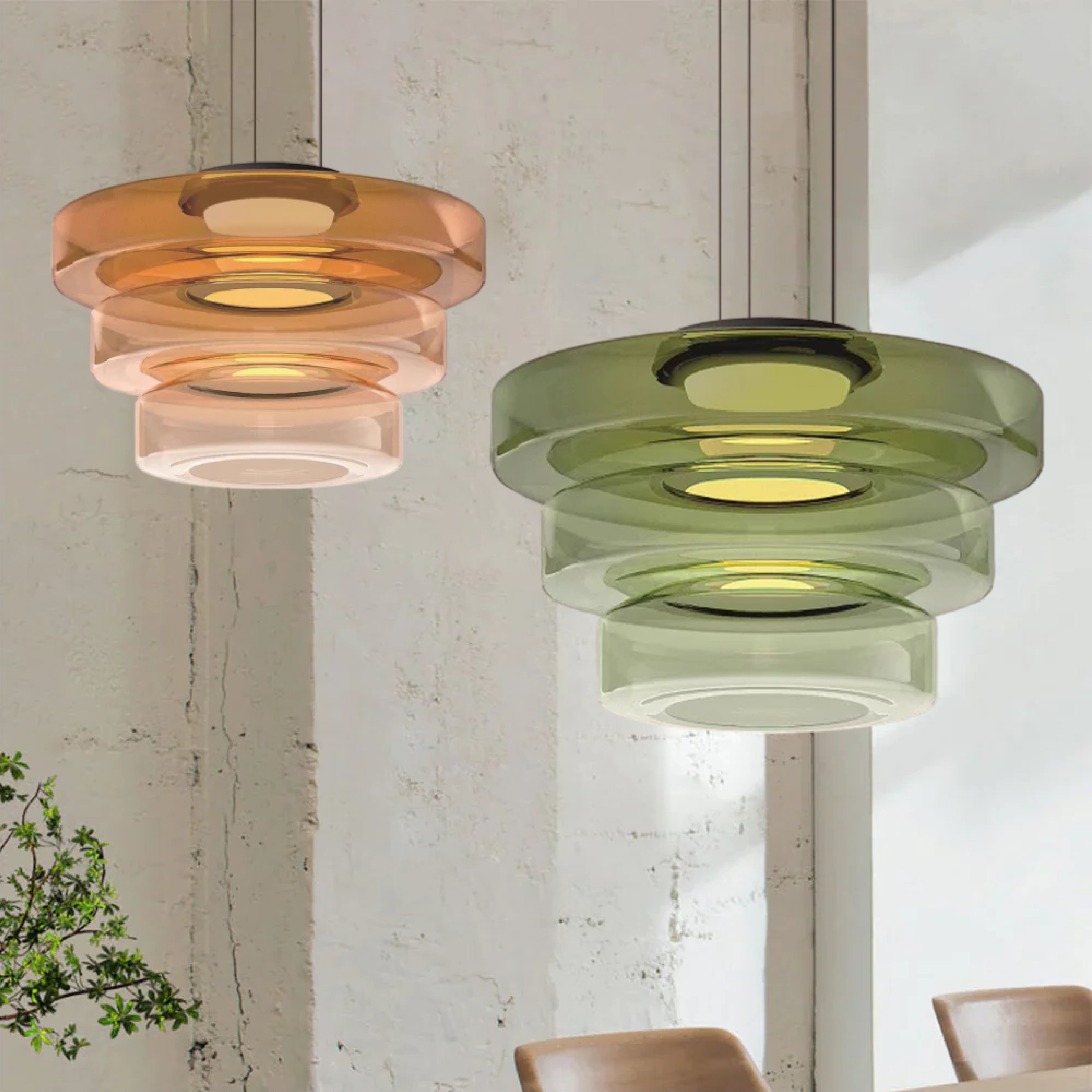 Glazen Hanglamp In Bauhaus Stijl