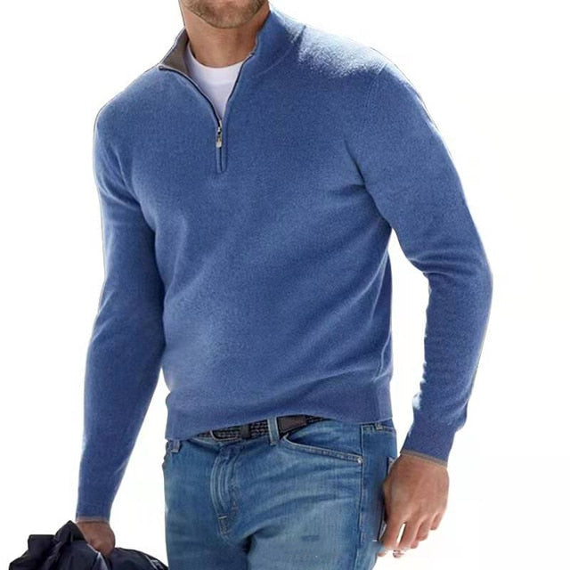 Merino Herenpullover met V-hals - Herfstmagie Torino