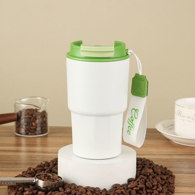 Dames Koffiebeker met Siliconen Deksel – Herbruikbare Reisdrinkbeker