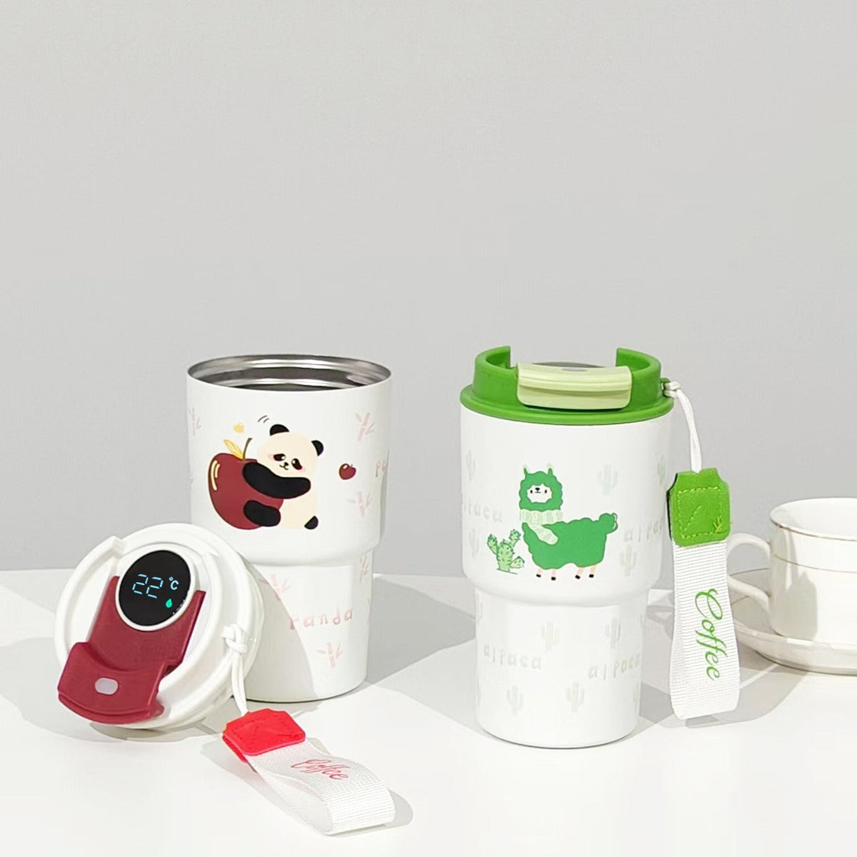 Dames Koffiebeker met Siliconen Deksel – Herbruikbare Reisdrinkbeker