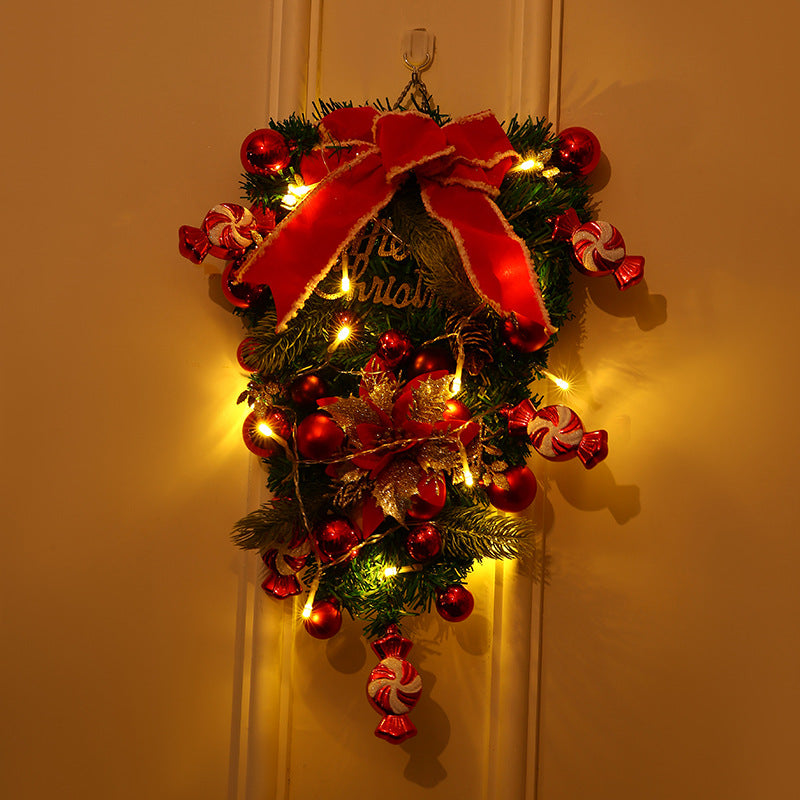 Feestelijke Kerstkrans – Decoratieve Kerstversiering voor Deur en Muur