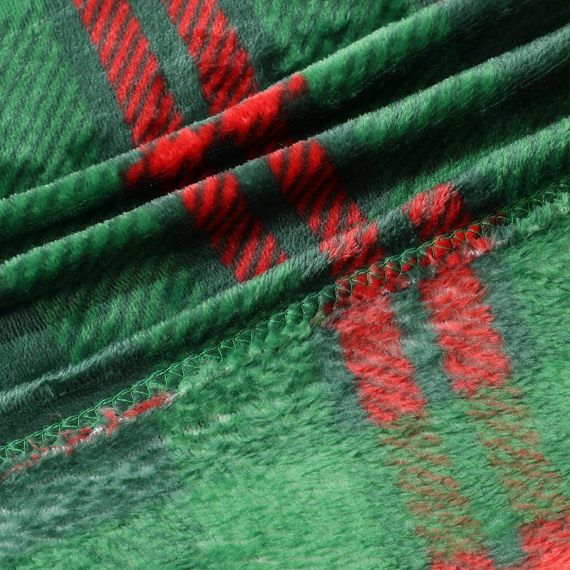 Pluche Fleece Deken met Schotse Ruit – Zachte, Warme Plaid voor Bank en Bed