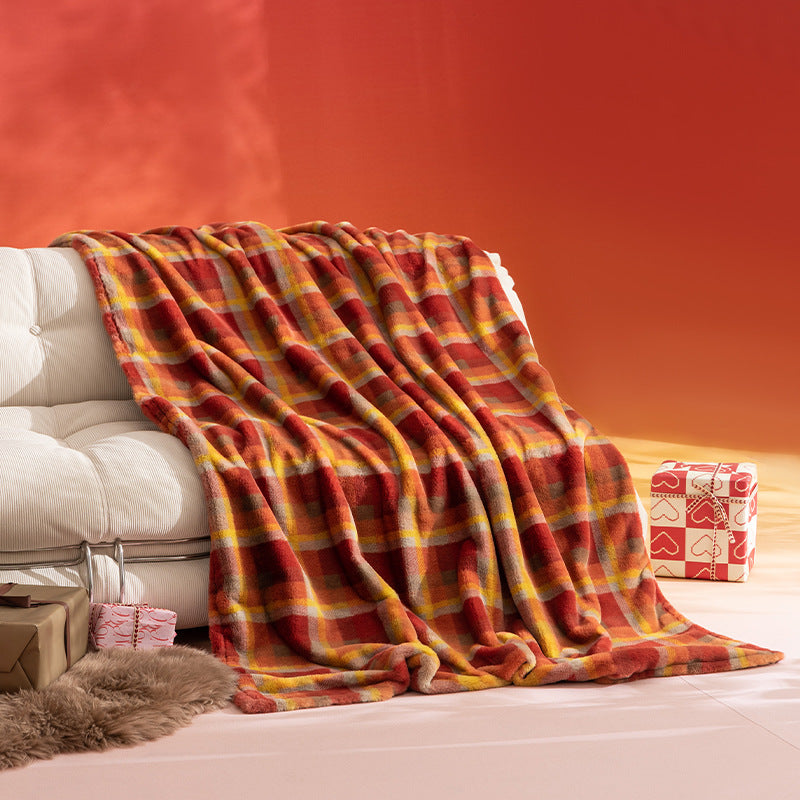 Geruite Thermofleece Deken – Extra Zachte, Lichtgewicht Microvezel Plaid