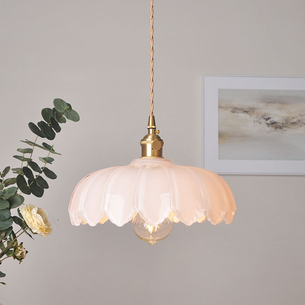 Vintage bloemen hanglamp