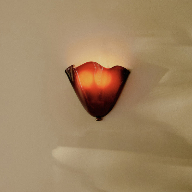 Retro Glas-in-lood Schelp Wandlamp LED 1-Licht
