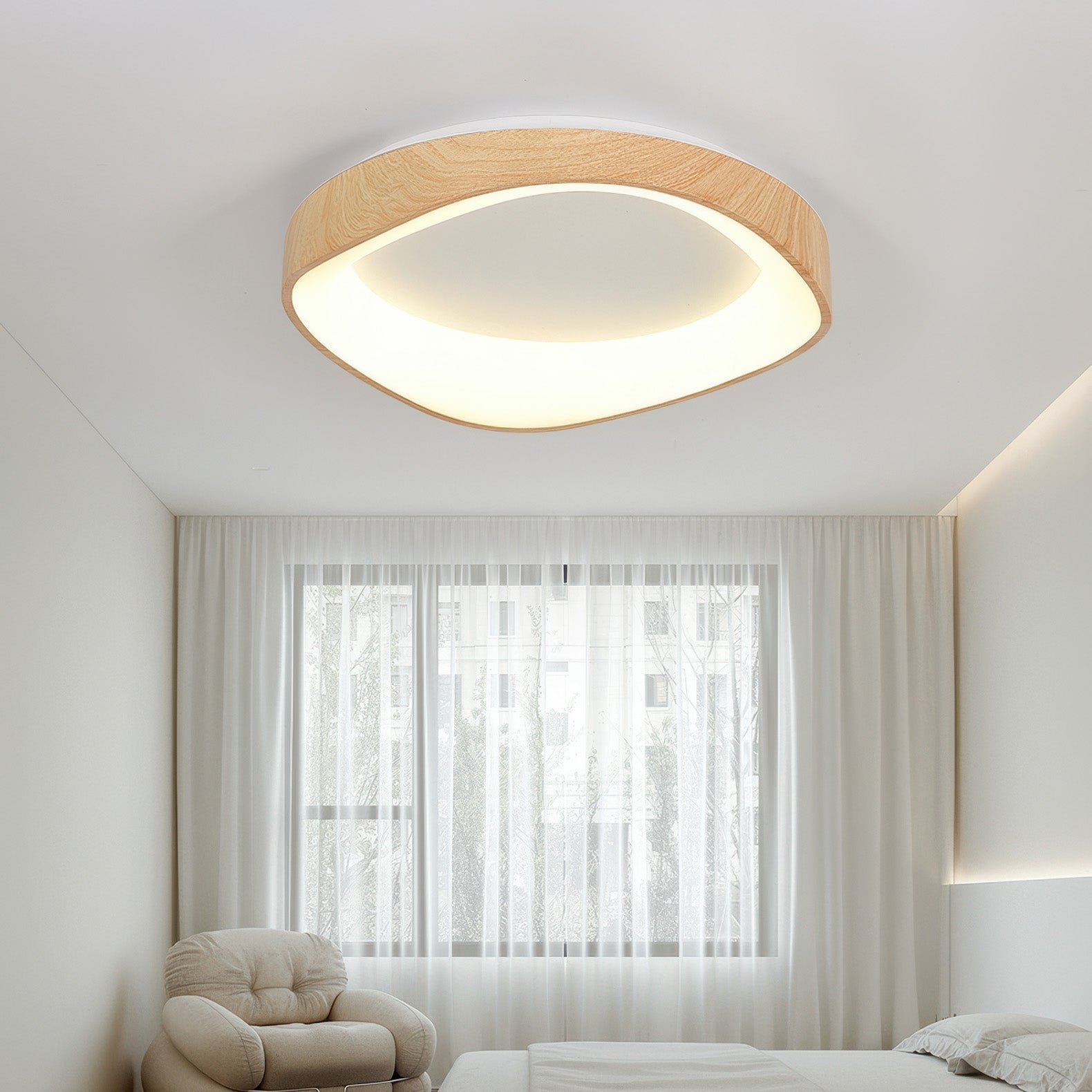 Noordse Artistieke Houten Plafondlamp