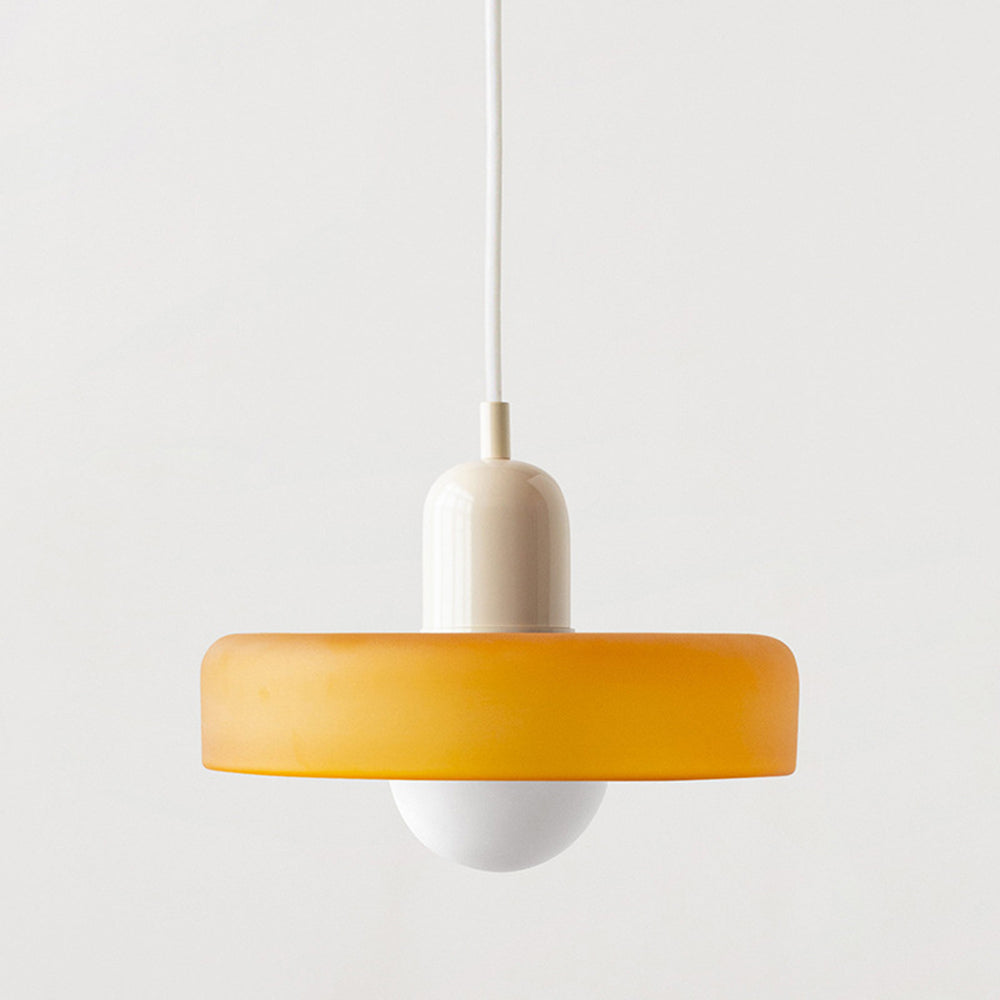 Bauhaus Hanglamp in Gekleurd Glas