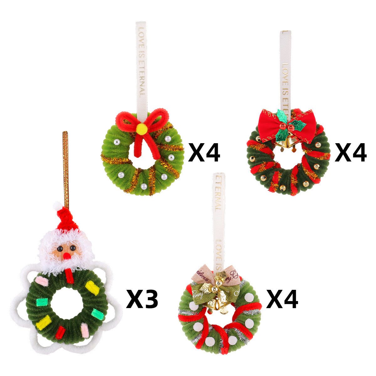 Decoratieve Kerstkrans – Klassieke Kerstversiering voor Deur en Muur