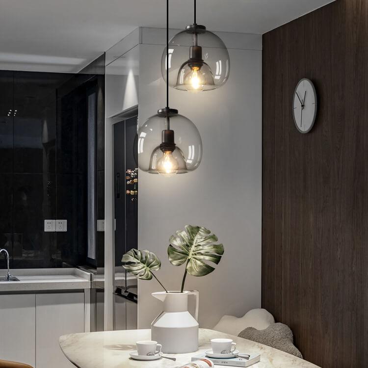 Minimalistische Rookglas Dome Hanglamp 1-Licht