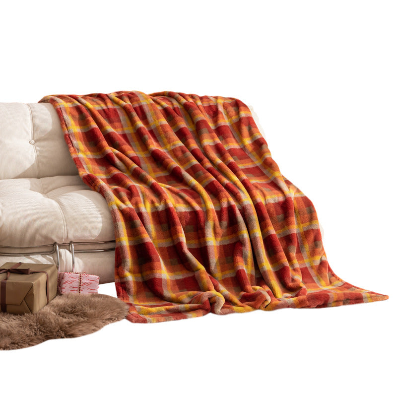 Geruite Thermofleece Deken – Extra Zachte, Lichtgewicht Microvezel Plaid