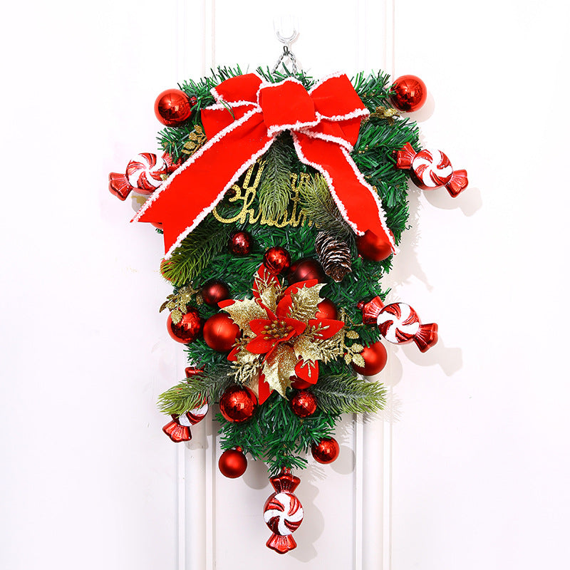 Feestelijke Kerstkrans – Decoratieve Kerstversiering voor Deur en Muur