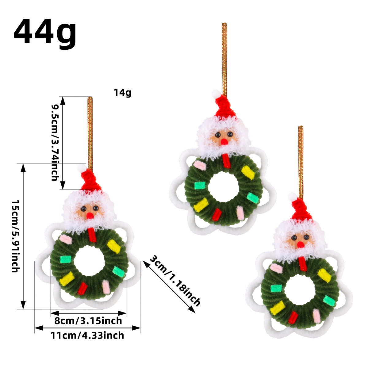 Decoratieve Kerstkrans – Klassieke Kerstversiering voor Deur en Muur