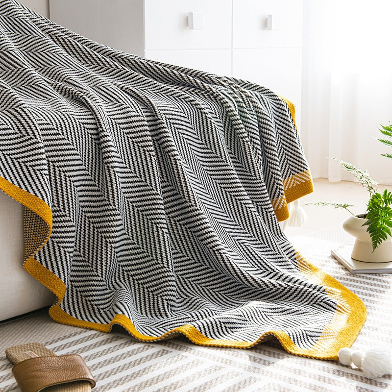 Gebreide Plaid Deken met Franjes – Decoratieve Bankdeken