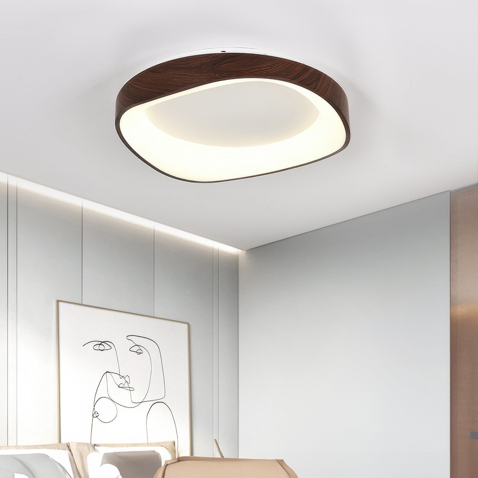 Noordse Artistieke Houten Plafondlamp