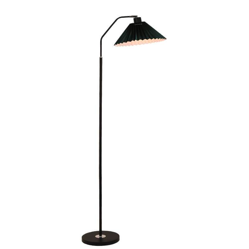 Minimalistische LED Vloerlamp met Geplooide Stoffen Lampenkap