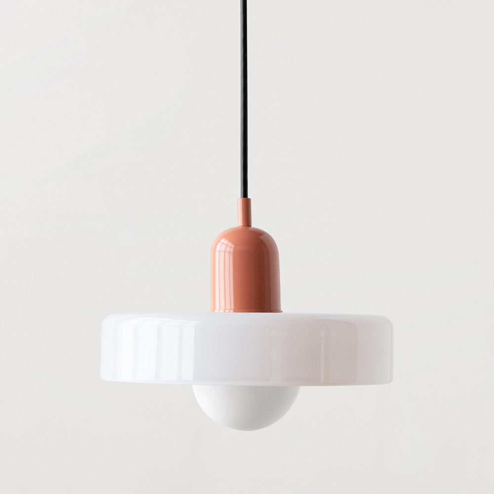 Bauhaus Hanglamp in Gekleurd Glas