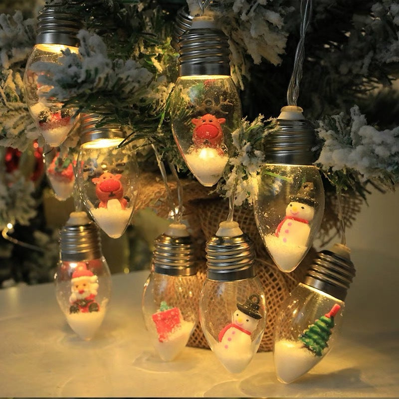 LED Kerstverlichting met Kerstfiguren – Decoratieve Lichtslinger voor de Kerstboom