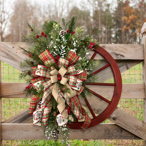 Rustieke Kerstkrans – Landelijke Kerstdecoratie voor Deur en Muur