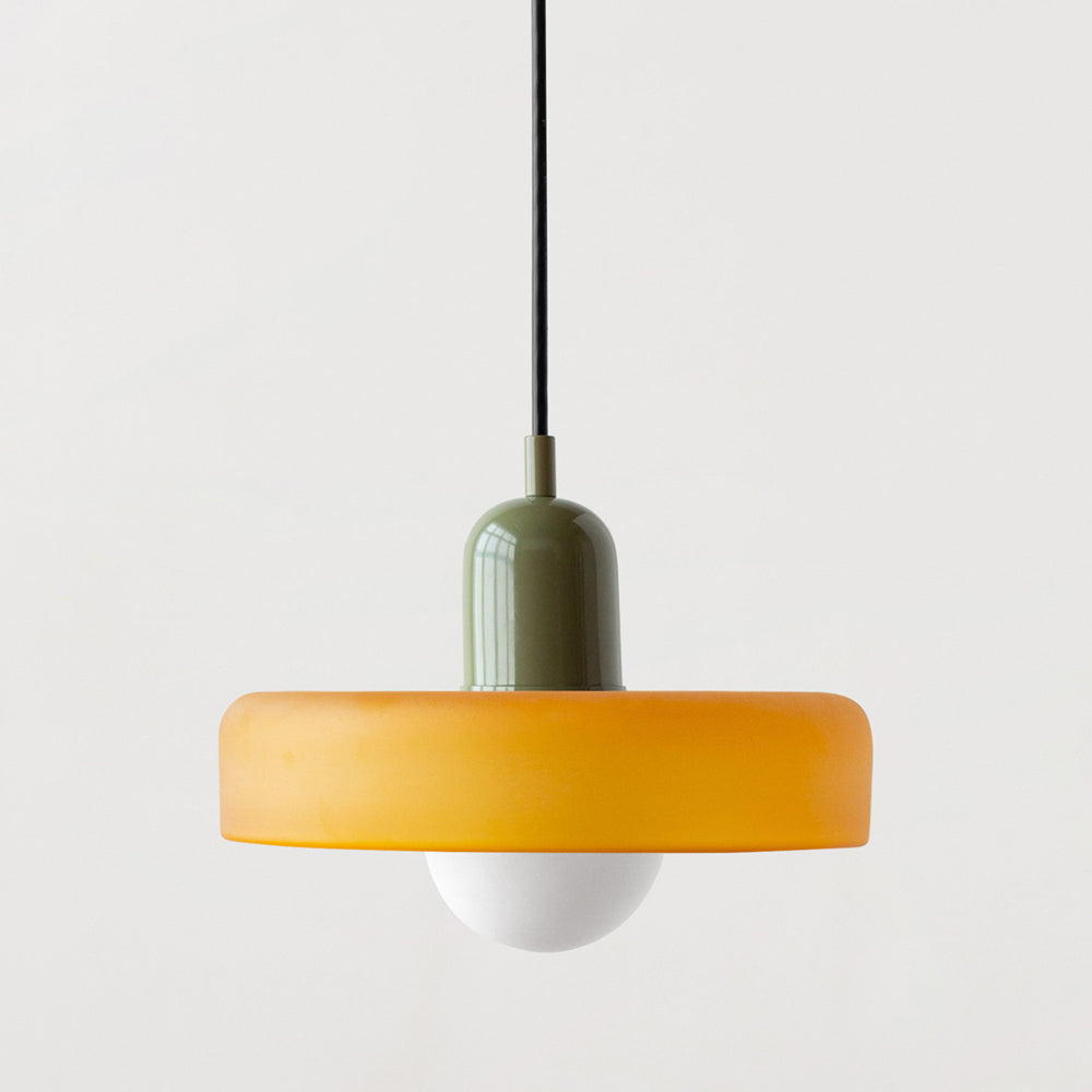 Bauhaus Hanglamp in Gekleurd Glas