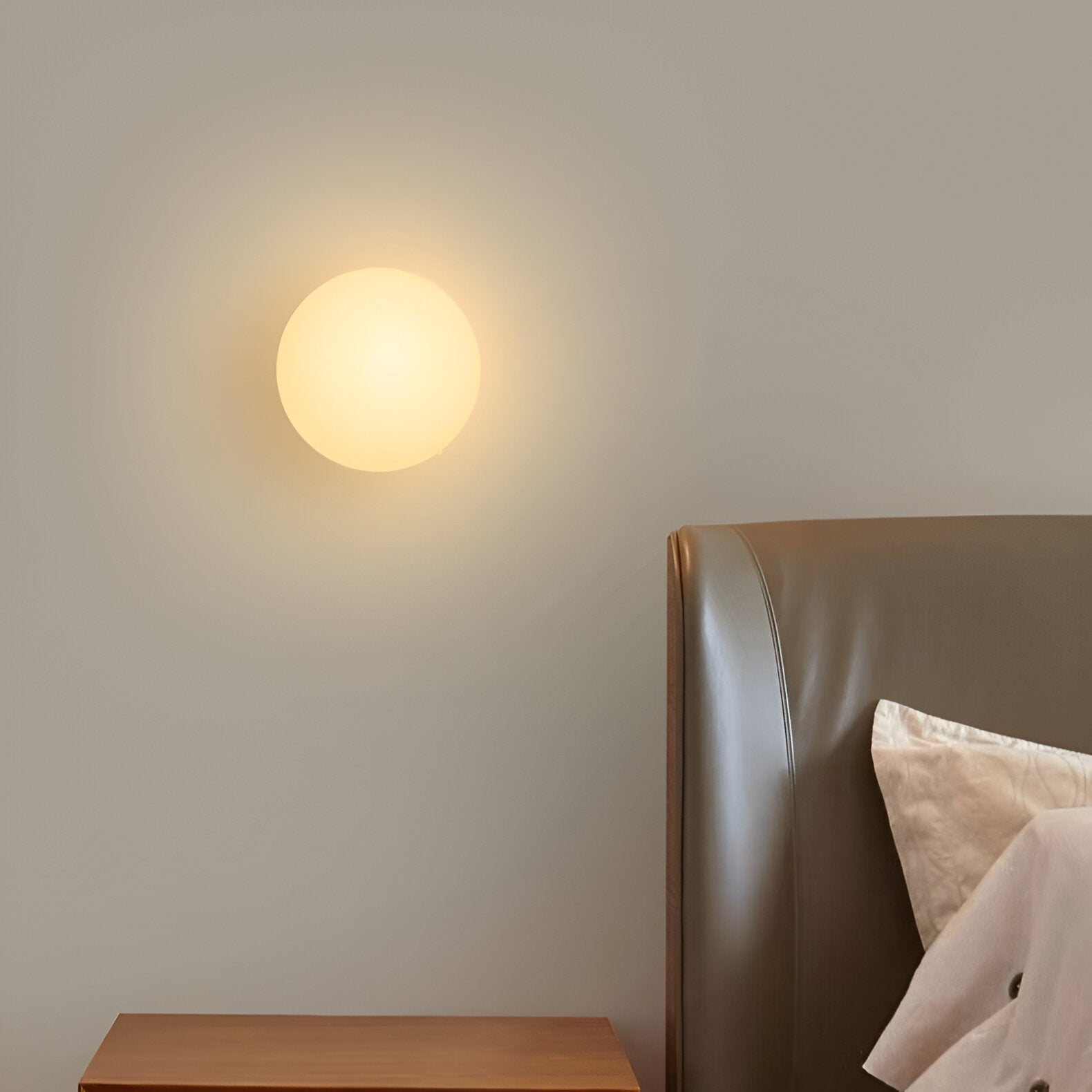Minimalistische Ronde Glas-Wandlamp LED 1-Licht