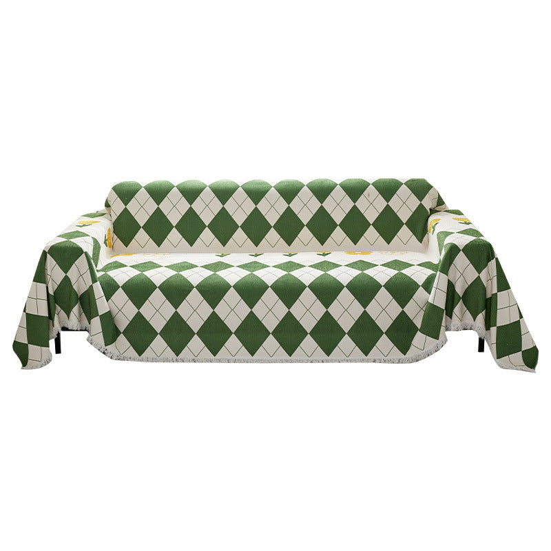 Geruite Bankdeken – Zachte Decoratieve Plaid voor Bank en Bed