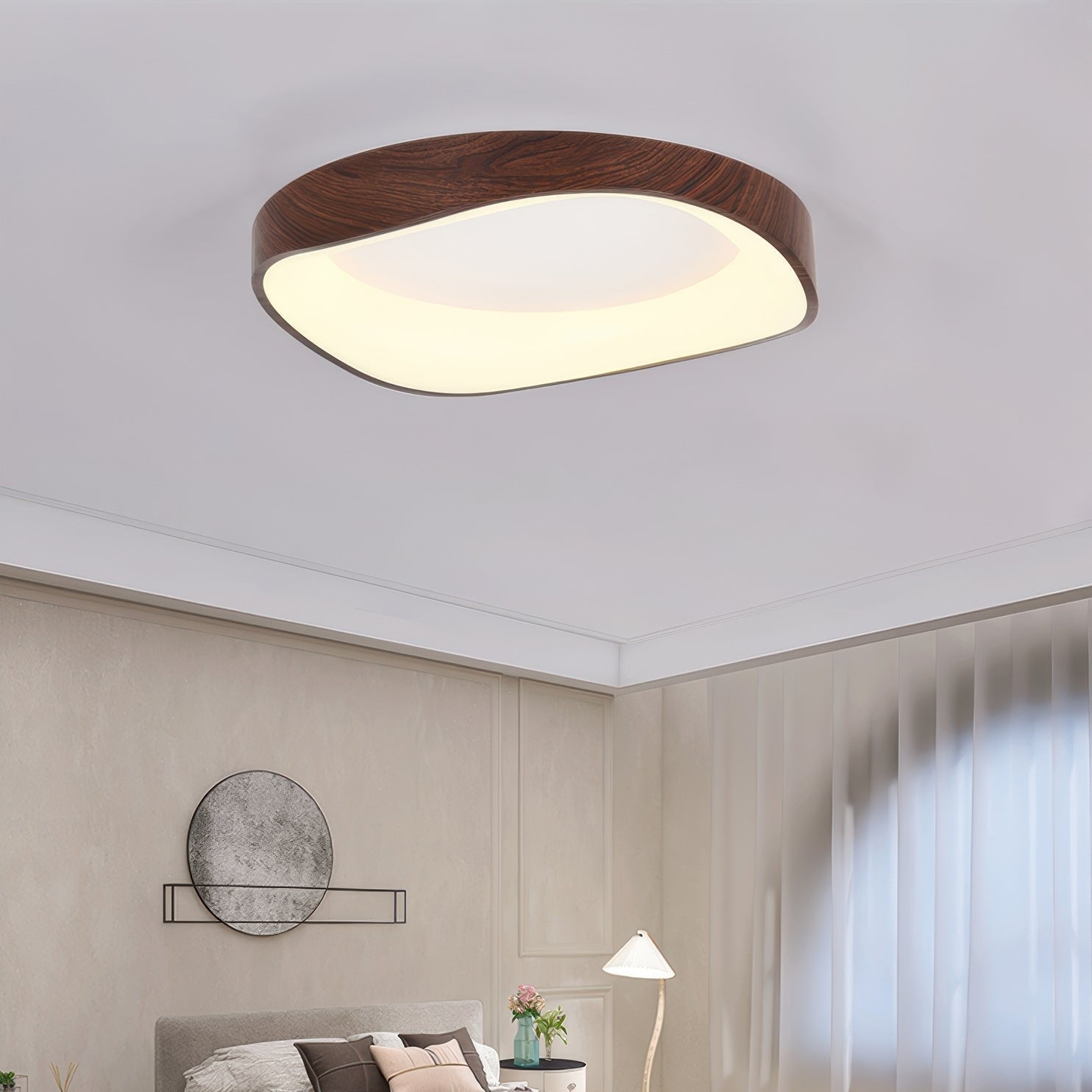 Noordse Artistieke Houten Plafondlamp