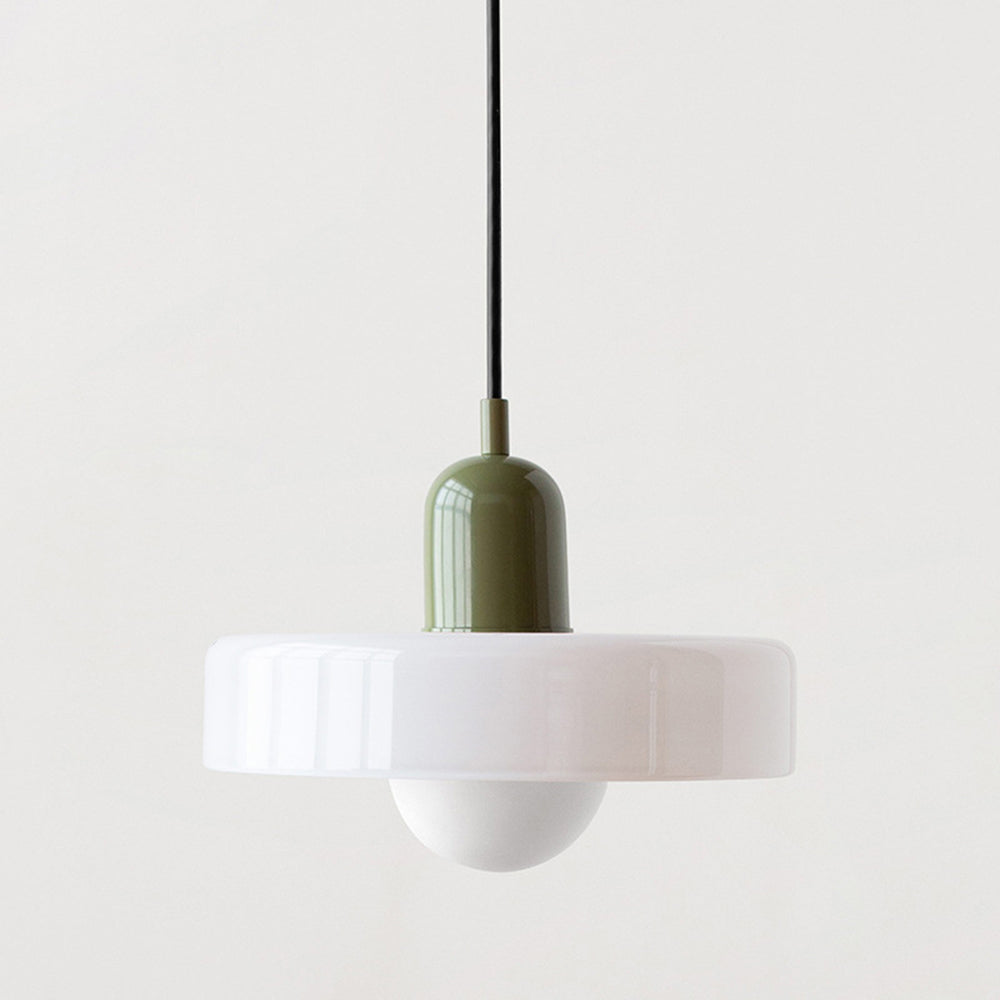 Bauhaus Hanglamp in Gekleurd Glas