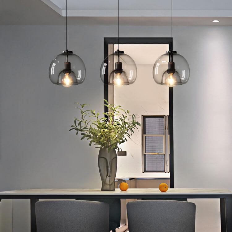 Minimalistische Rookglas Dome Hanglamp 1-Licht