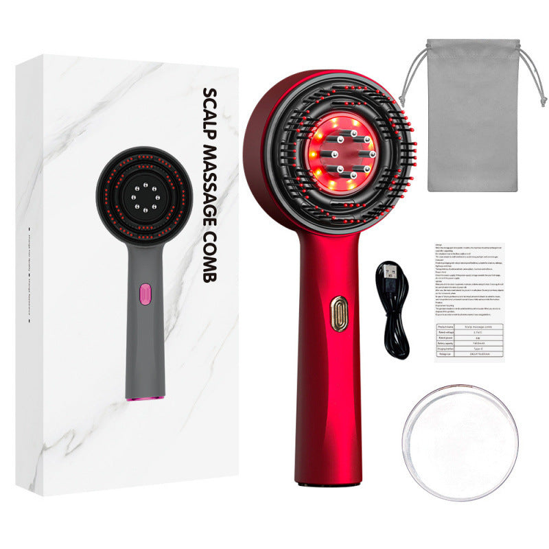 Scalp Massager Brush met Roodlichttherapie voor Haargroei en Gezondheid van de Huid - Ergonomisch Ontwerp voor Alle Haartypes
