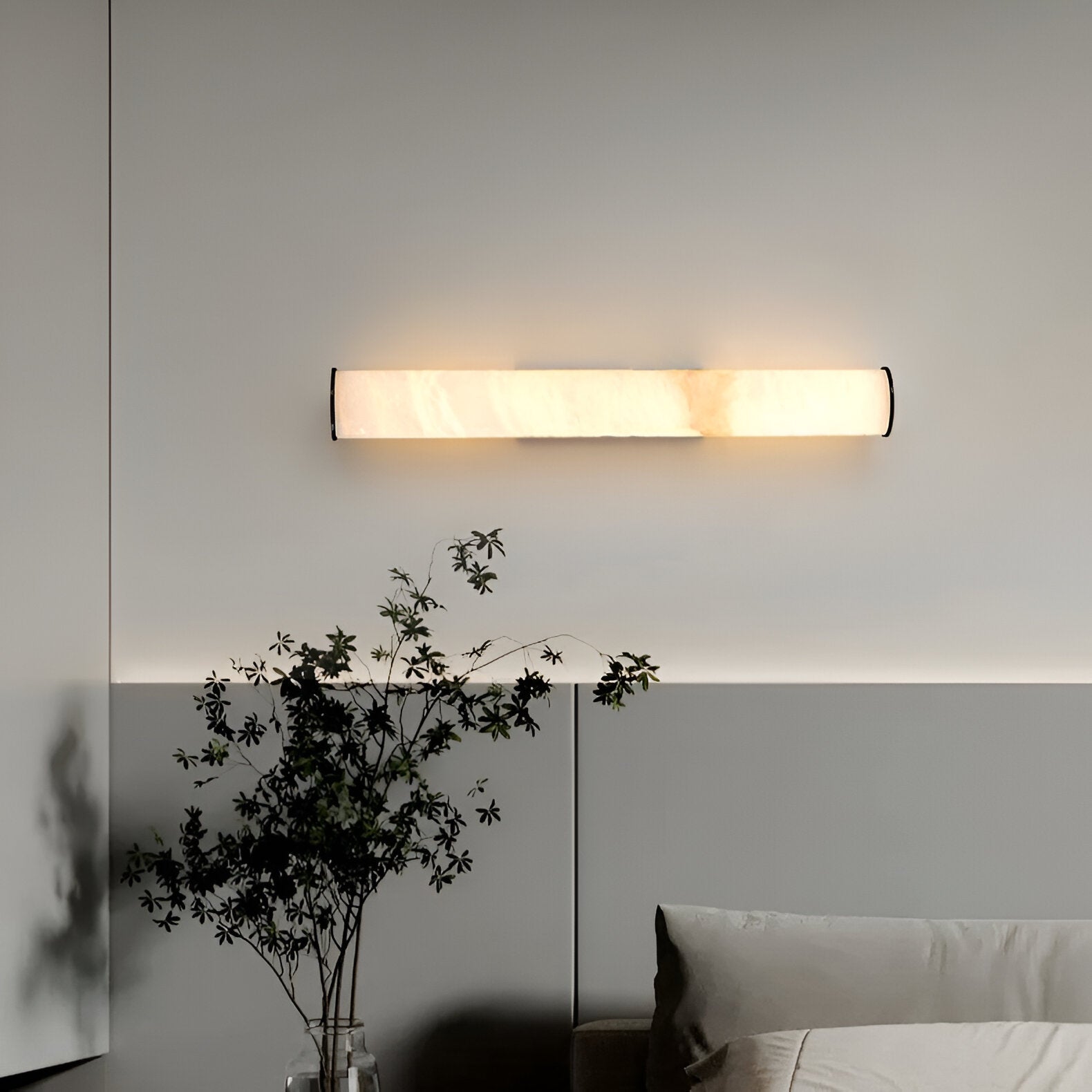 Moderne Minimalistische Spaanse Marmeren Koper Wandlamp LED 1-Licht