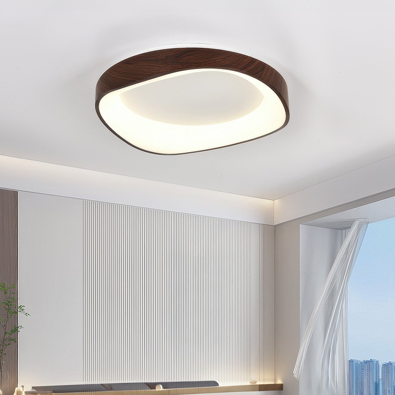 Noordse Artistieke Houten Plafondlamp