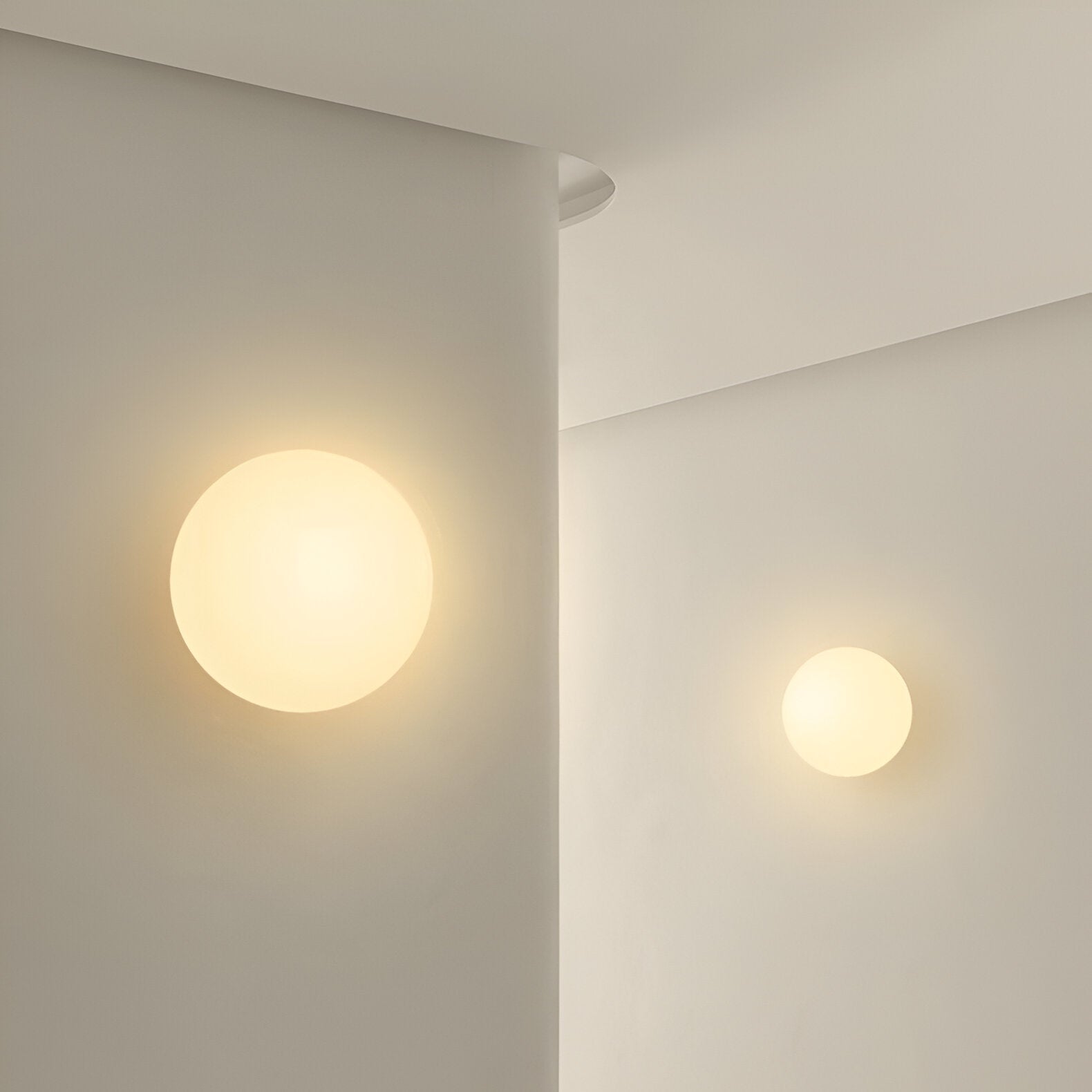 Minimalistische Ronde Glas-Wandlamp LED 1-Licht