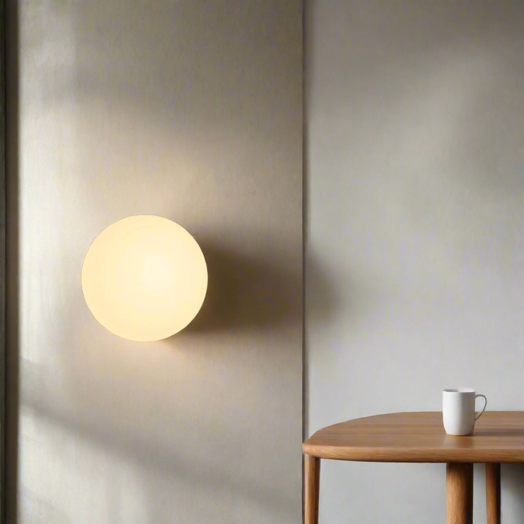 Minimalistische Ronde Glas-Wandlamp LED 1-Licht