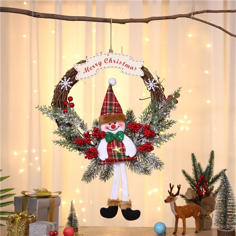 Kerstkrans van Jute – Rustieke Kerstdecoratie voor Deur en Muur