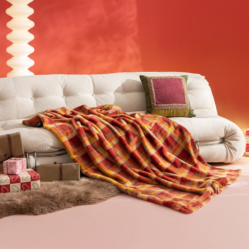 Geruite Thermofleece Deken – Extra Zachte, Lichtgewicht Microvezel Plaid
