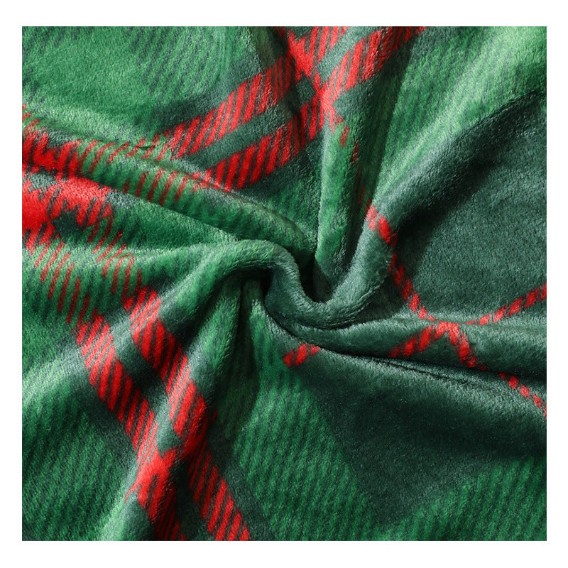 Pluche Fleece Deken met Schotse Ruit – Zachte, Warme Plaid voor Bank en Bed