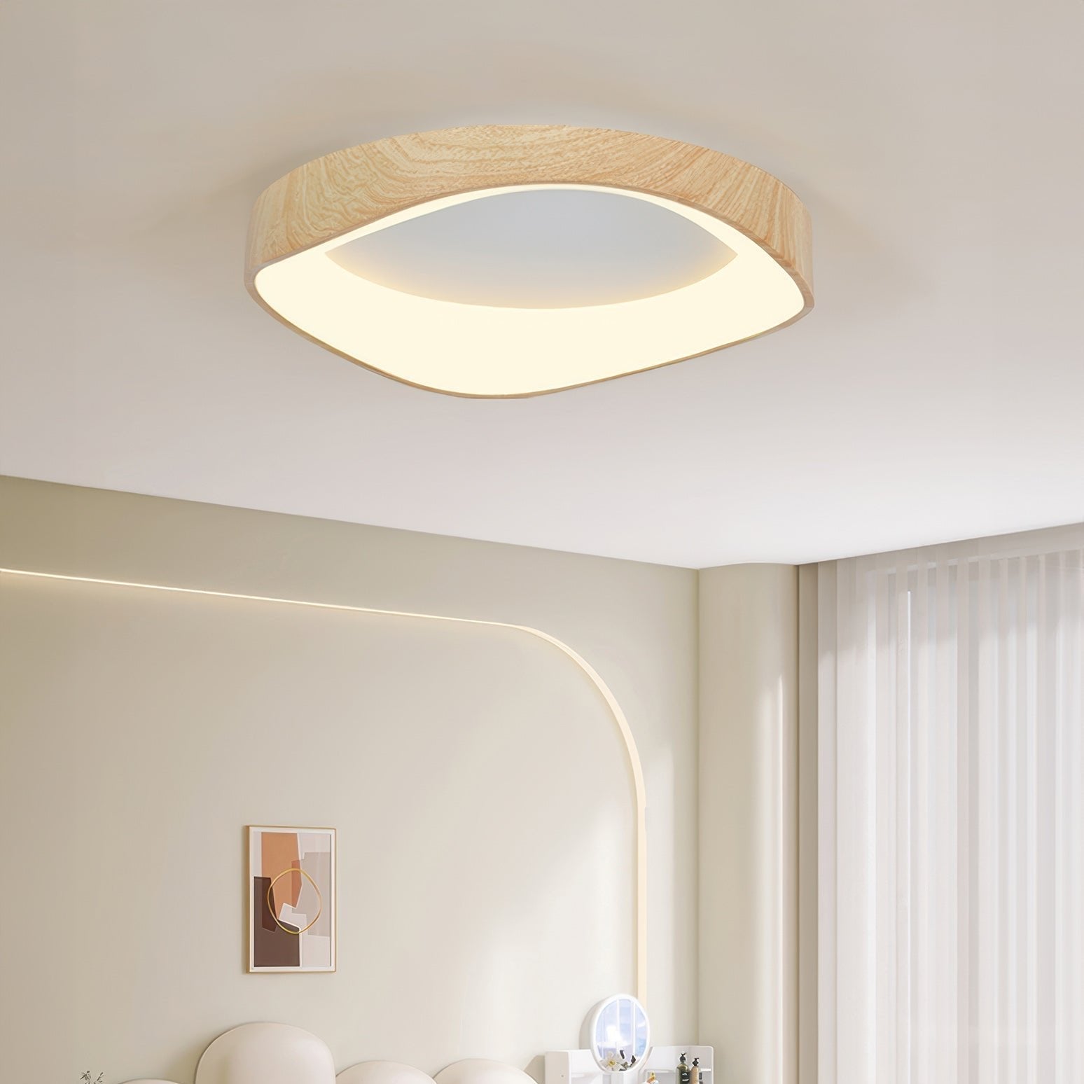 Noordse Artistieke Houten Plafondlamp