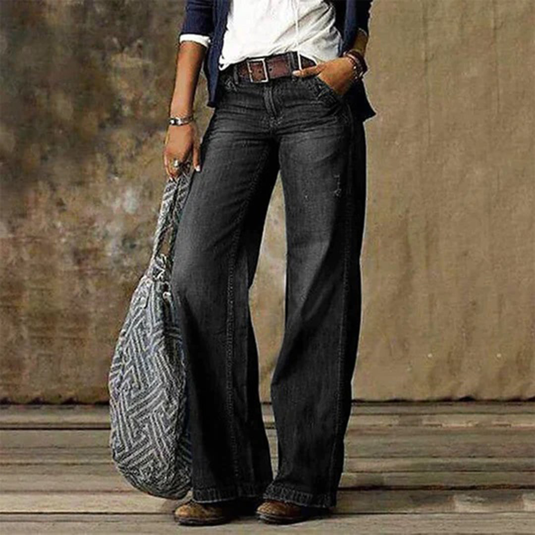 Sarah | Dames Vintage Denim Jeans met Wijde Benen