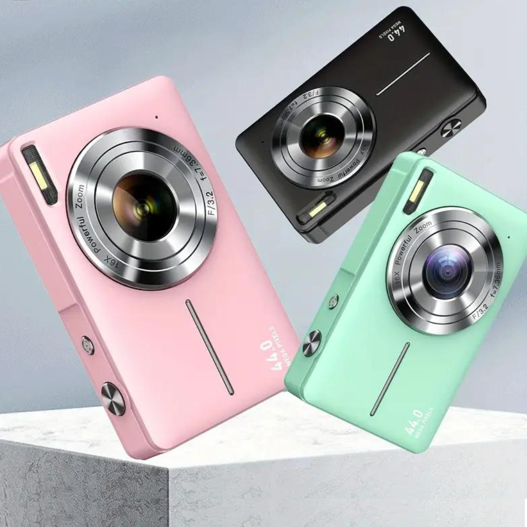 Vintage Digitale Camera Draagbaar met HD Scherm en Retro Ontwerp