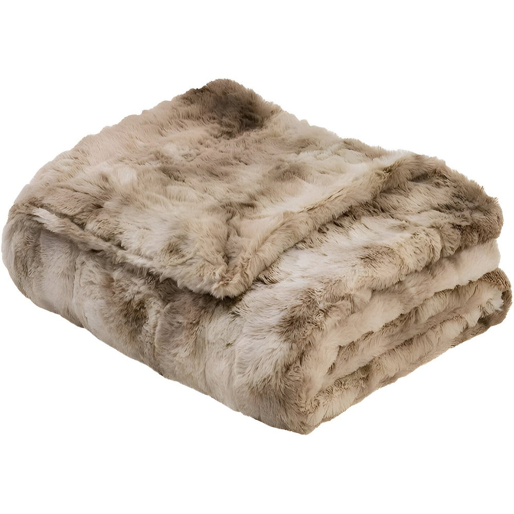 Zachte Velours Winterdeken – Warme Koraalfleece Plaid met Batikpatroon